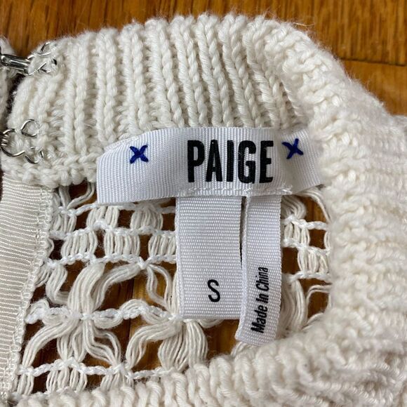 🪦 PAIGE. White Cotton knitted Style Tank Size Small (3 for 30 sale) - Picture 6 of 8